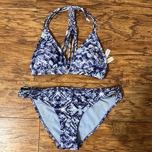 women’s xs blue tie dye bikini